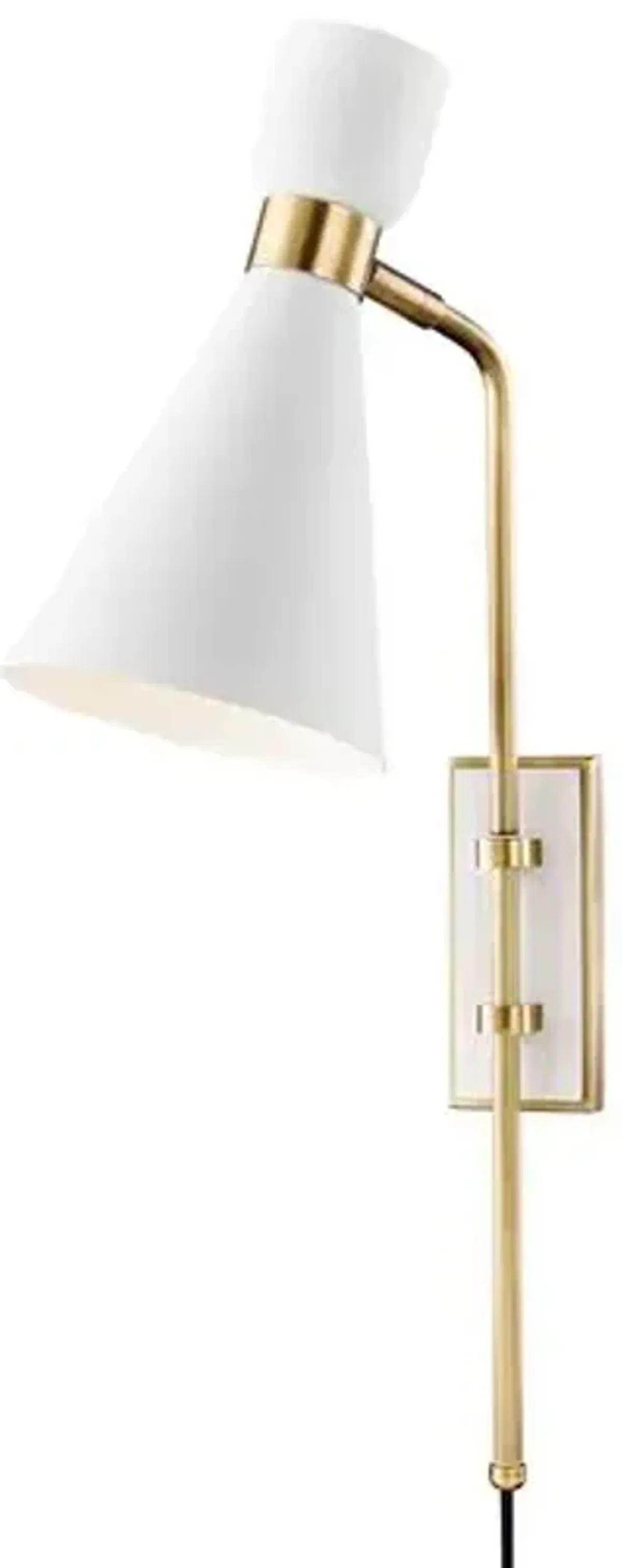 Winola Plug-In Wall Sconce - White