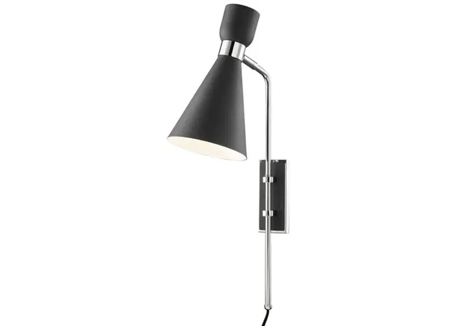 Winola Plug-In Wall Sconce - Black