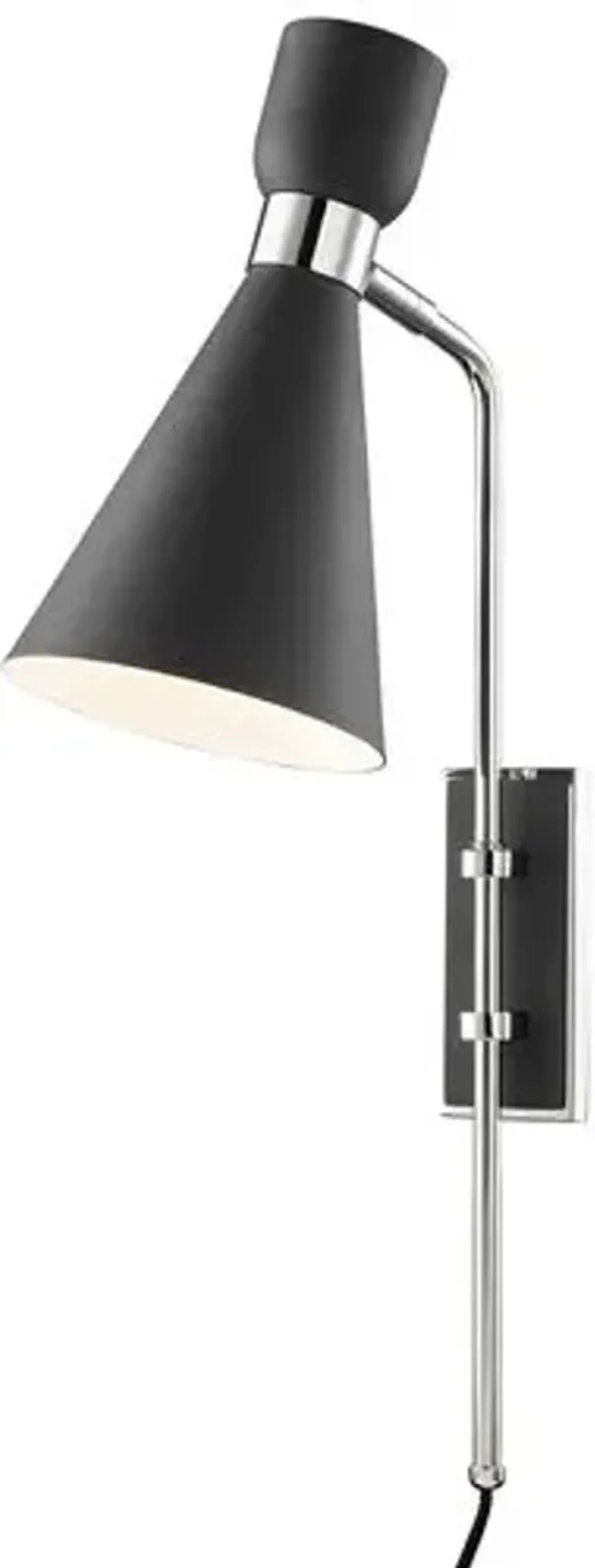 Winola Plug-In Wall Sconce - Black