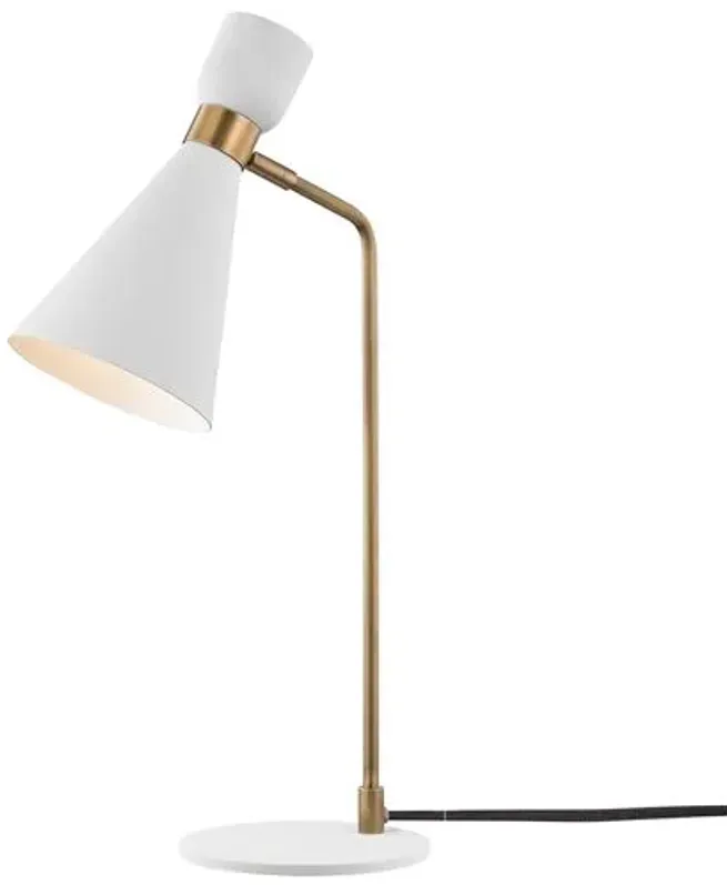 Winola Table Lamp - Aged Brass/Soft Off White