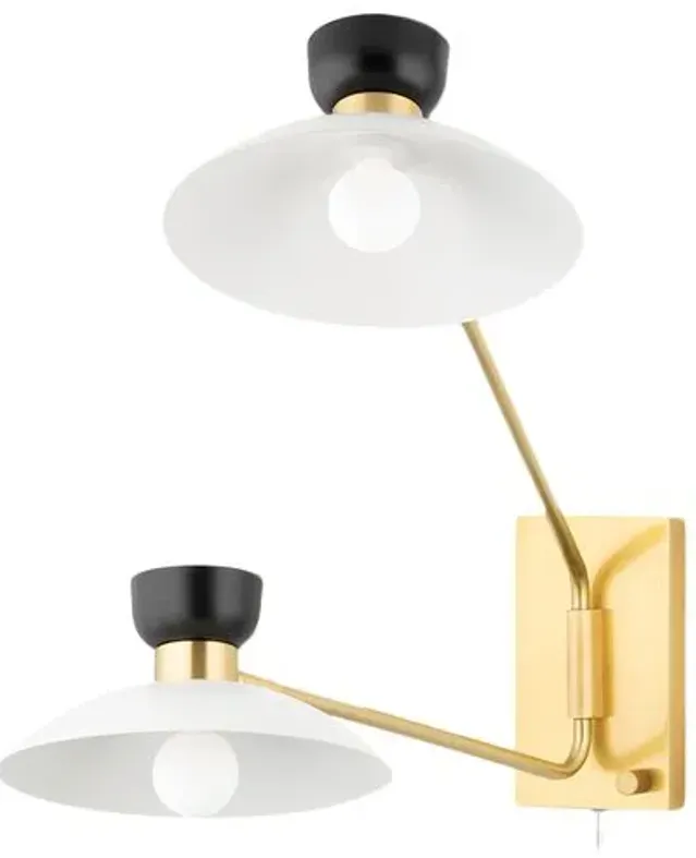 Willette Plug-In Wall Sconce - Gold