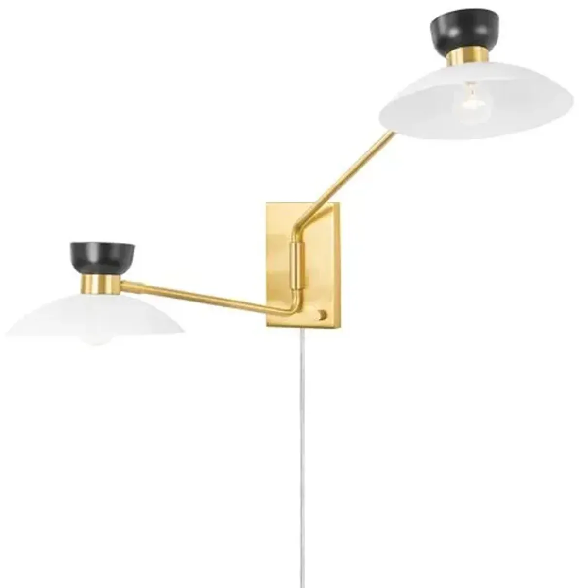 Willette Plug-In Wall Sconce - Gold