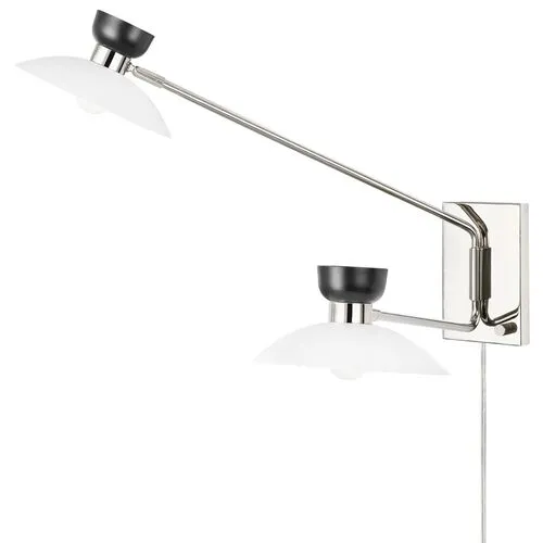 Willette Plug-In Wall Sconce - Silver