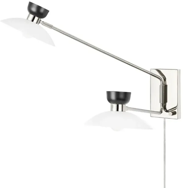 Willette Plug-In Wall Sconce - Silver