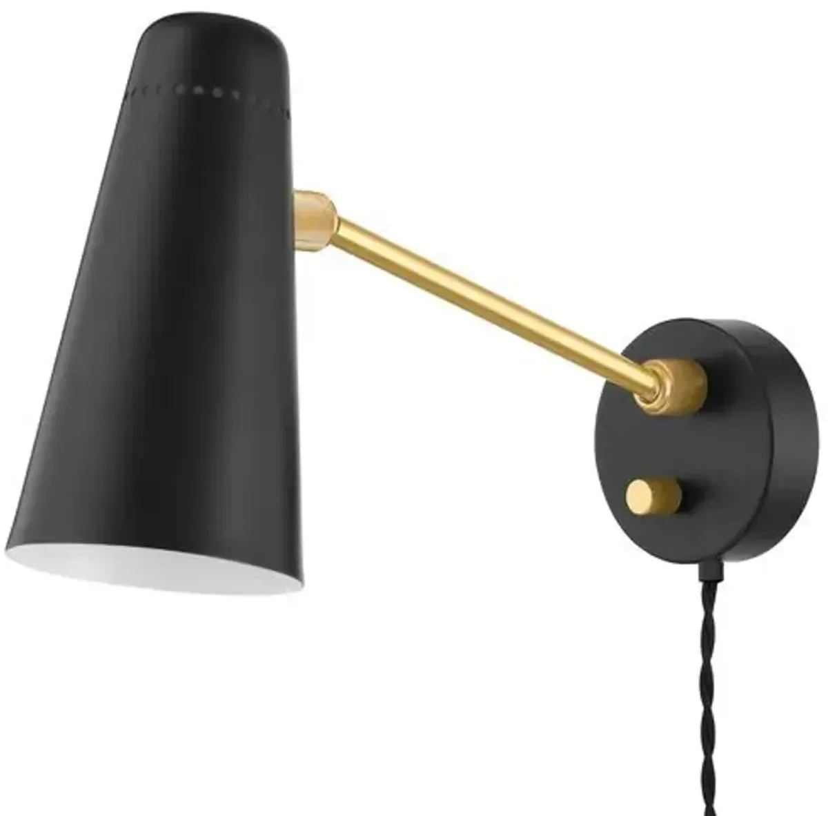 Adelaide Plug-In Wall Sconce - Gold