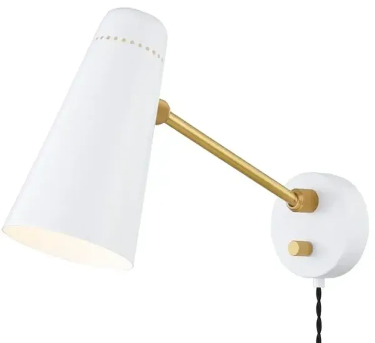 Adelaide Plug-In Wall Sconce - Gold