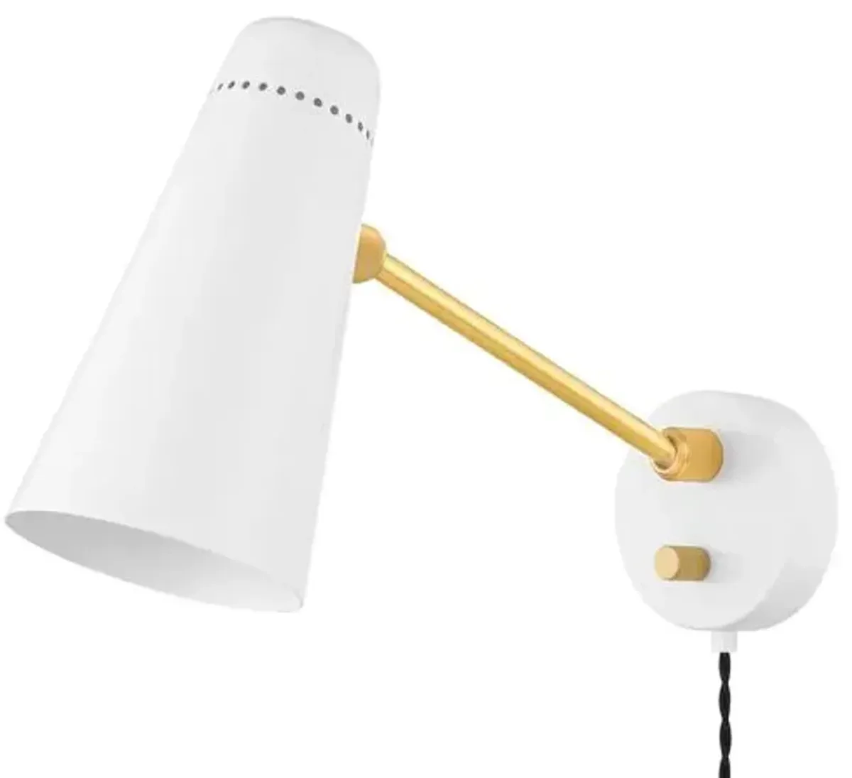 Adelaide Plug-In Wall Sconce - Gold