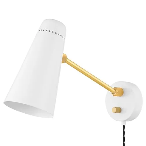 Adelaide Plug-In Wall Sconce - Gold