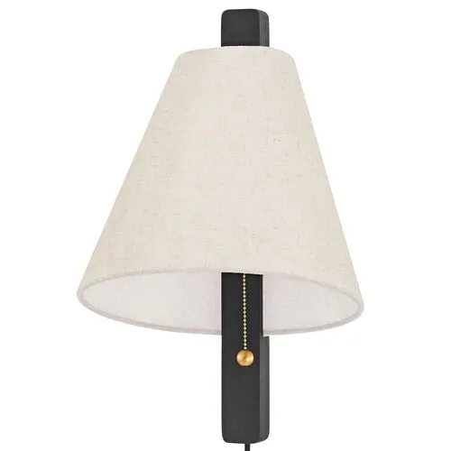 Emersyn Plug-In Wall Sconce - Black