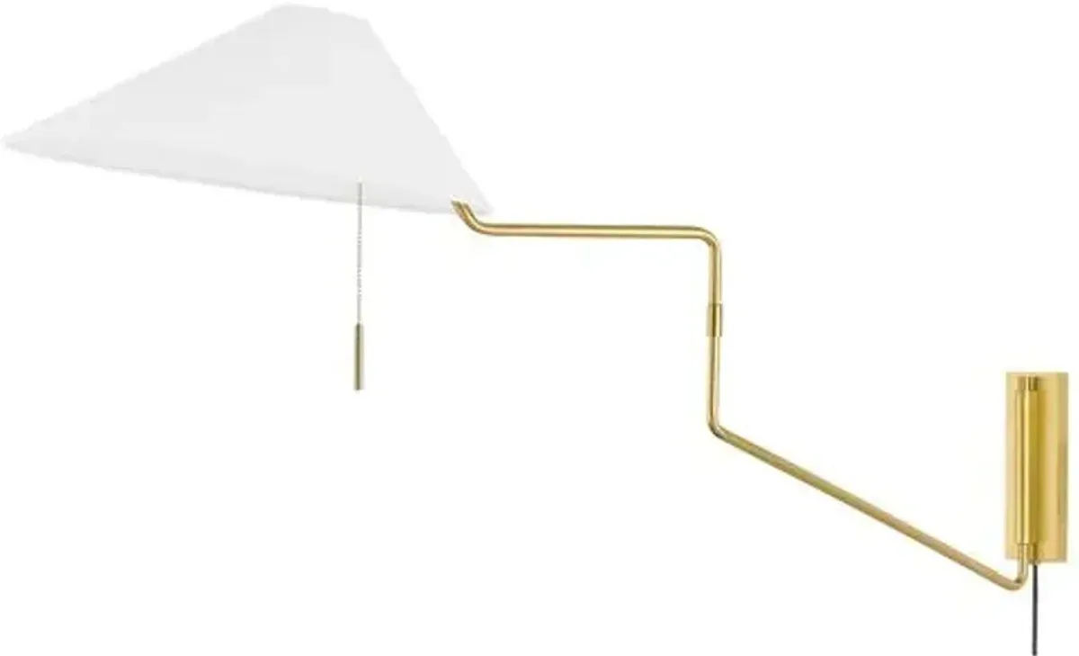 Arlette Plug-In Wall Sconce - Gold