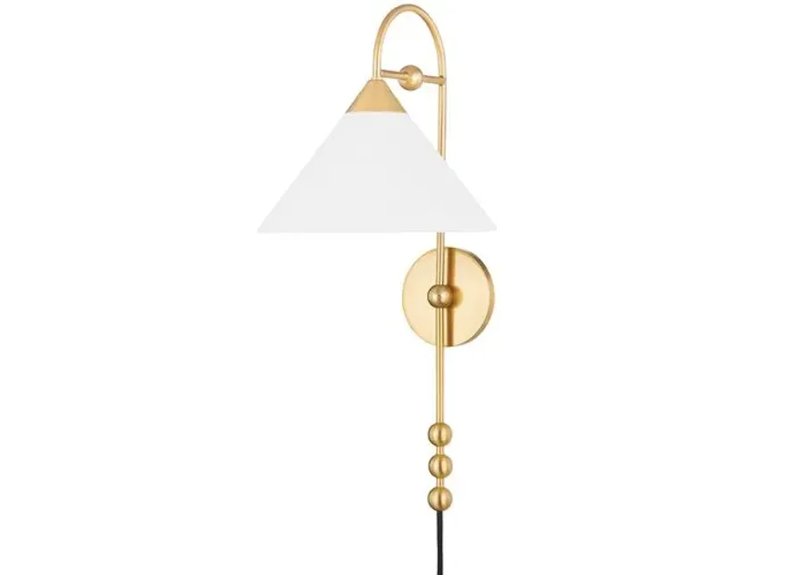 Sang Plug-In Wall Sconce - Aged Brass - Dabito for Mitzi - Gold