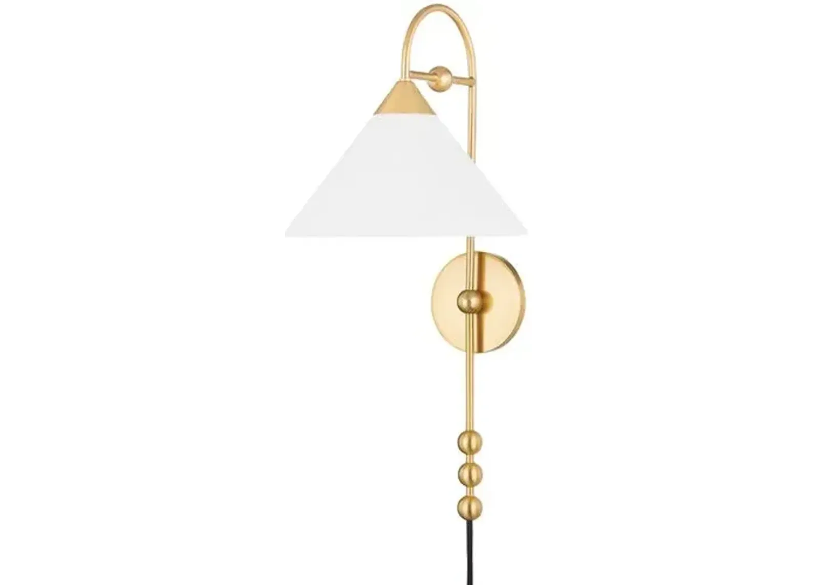 Sang Plug-In Wall Sconce - Aged Brass - Dabito for Mitzi - Gold