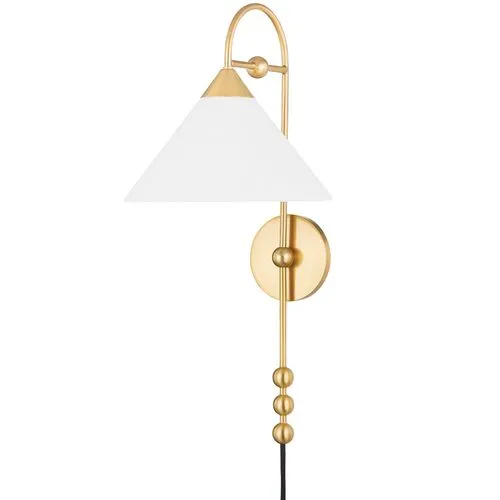 Sang Plug-In Wall Sconce - Aged Brass - Dabito for Mitzi - Gold