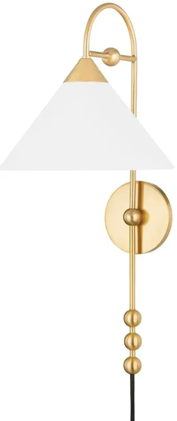 Sang Plug-In Wall Sconce - Aged Brass - Dabito for Mitzi - Gold
