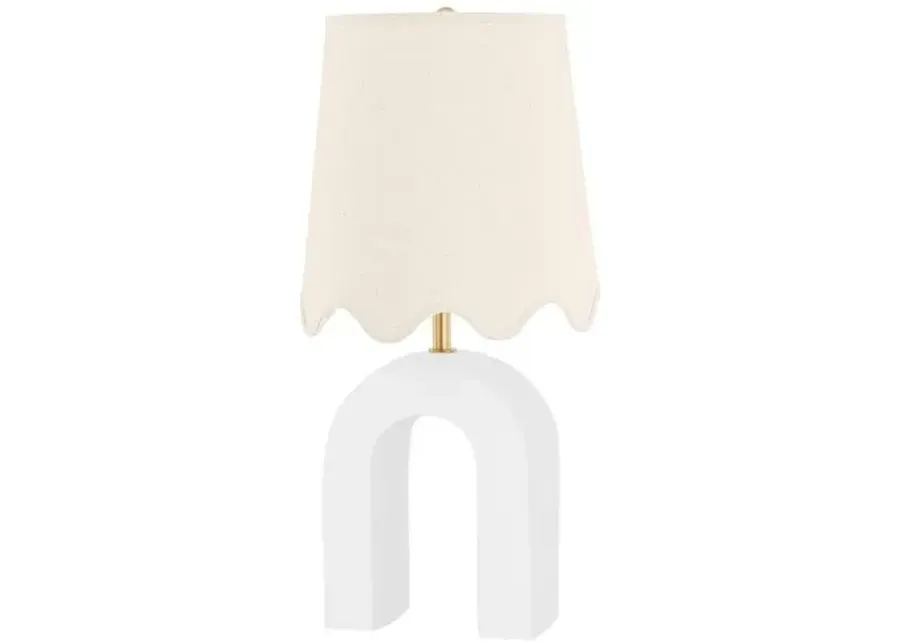 Roshani Table Lamp - Aged Brass/Matte White - Dabito for Mitzi