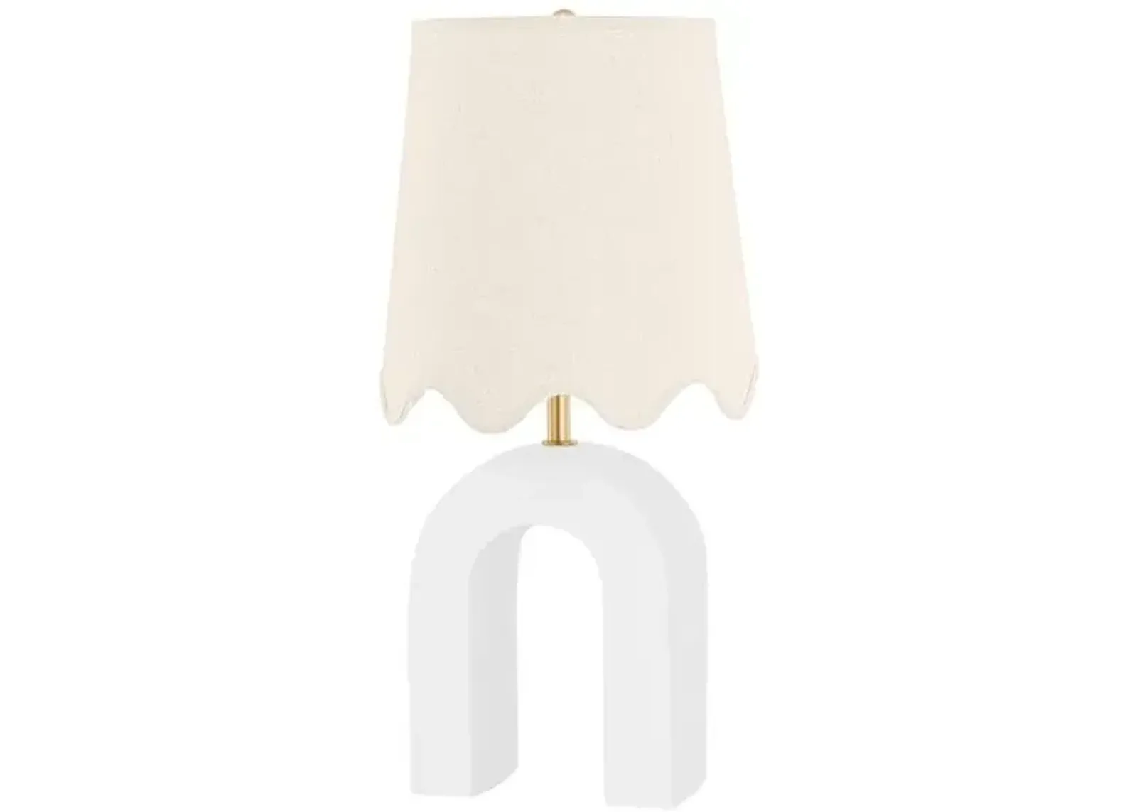 Roshani Table Lamp - Aged Brass/Matte White - Dabito for Mitzi