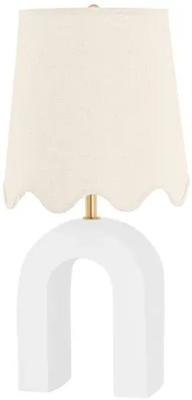 Roshani Table Lamp - Aged Brass/Matte White - Dabito for Mitzi