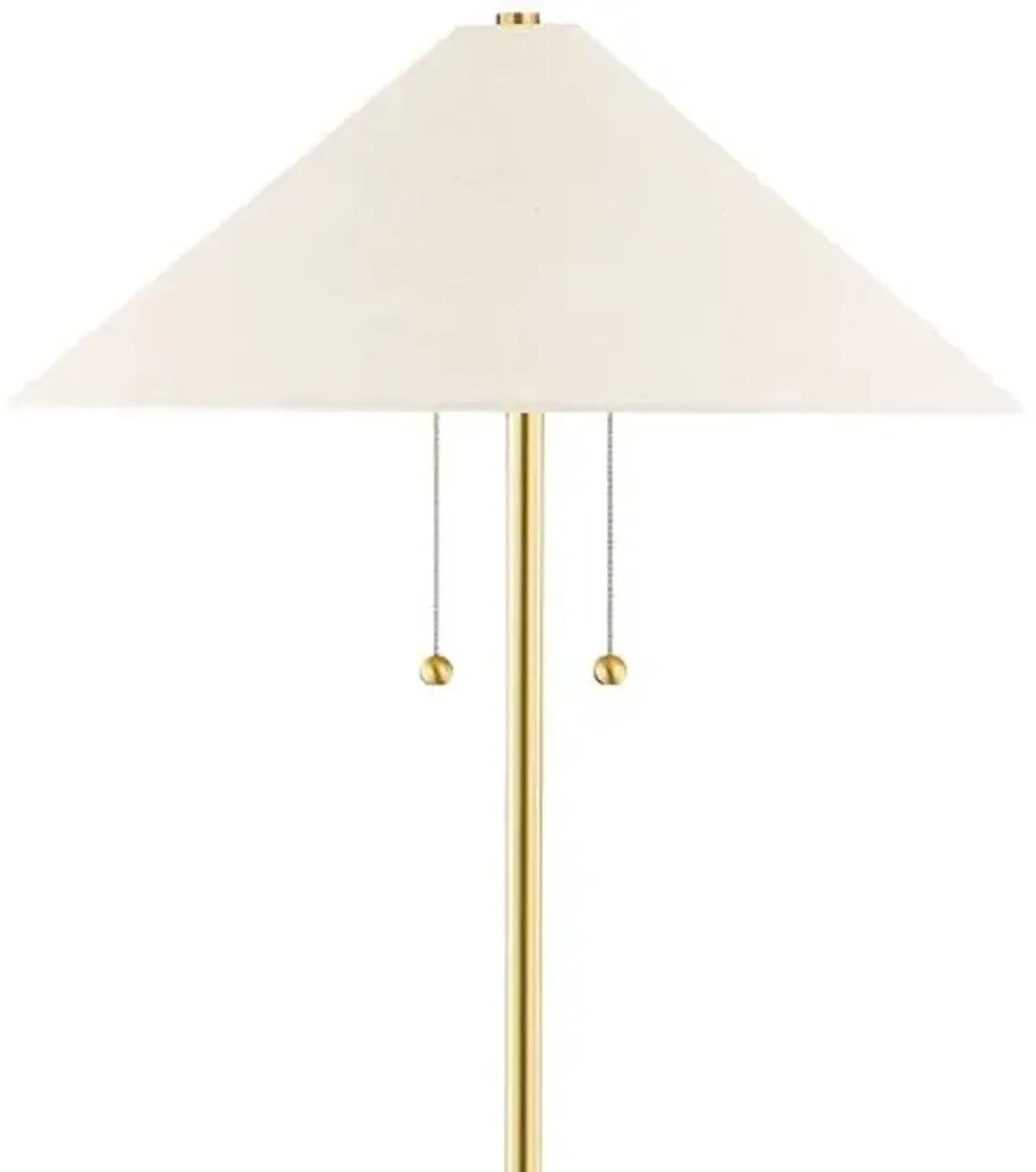 Maia Floor Lamp - Aged Brass/Textured Beige - Eny Lee Parker for Mitzi