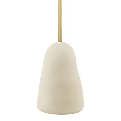 Maia Floor Lamp - Aged Brass/Textured Beige - Eny Lee Parker for Mitzi