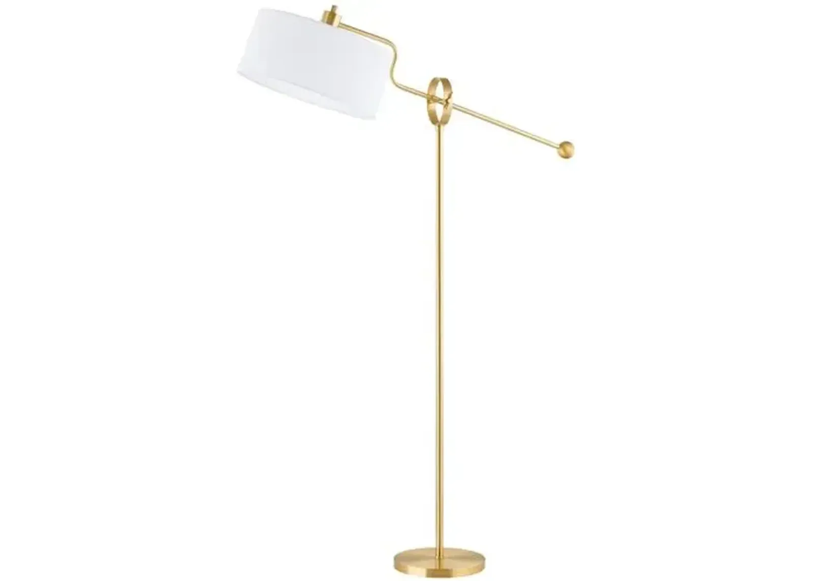 Martin Adjustable Floor Lamp - Aged Brass