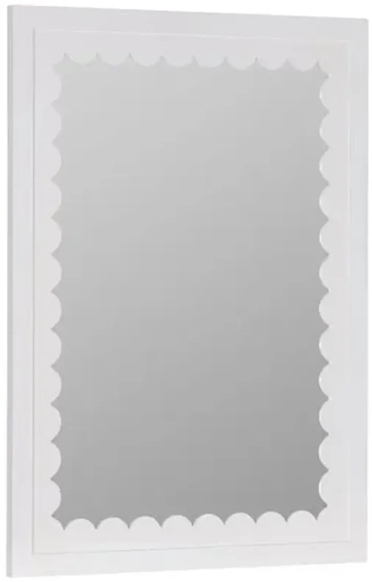 Gigi Scallop Wall Mirror - French White - Caitlin Wilson