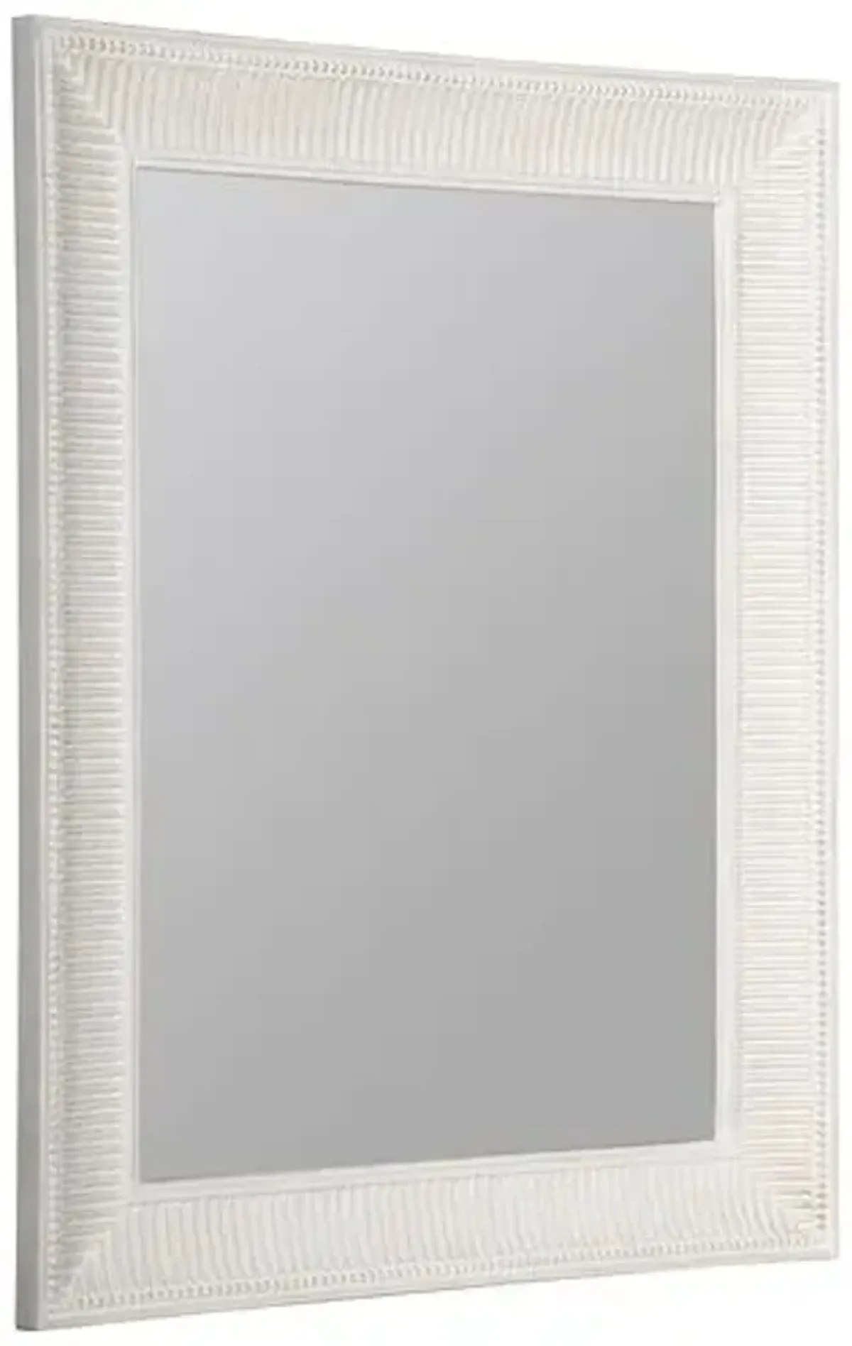 Fiona Fluted Wall Mirror - Distressed White - Caitlin Wilson