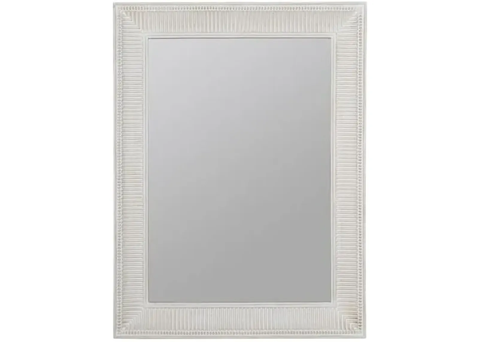 Fiona Fluted Wall Mirror - Distressed White - Caitlin Wilson