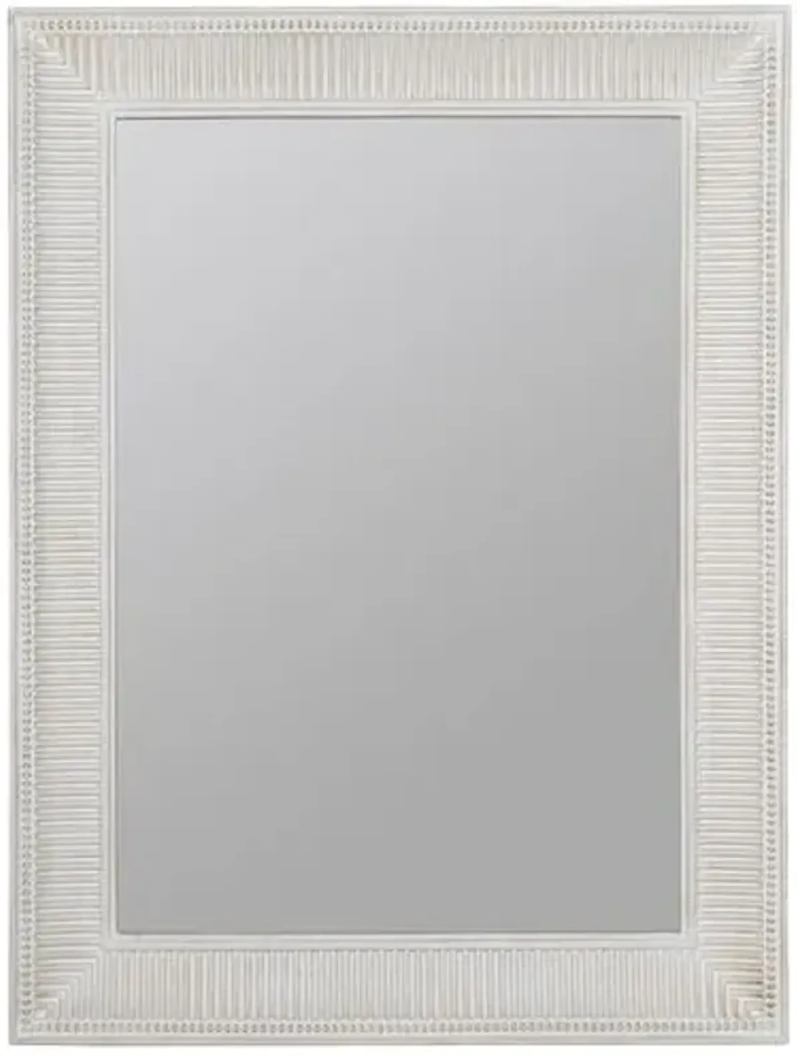 Fiona Fluted Wall Mirror - Distressed White - Caitlin Wilson