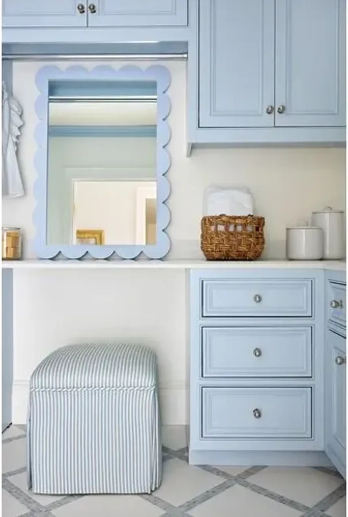 Cherie Scallop Wall Mirror - Bluebonnet - Caitlin Wilson