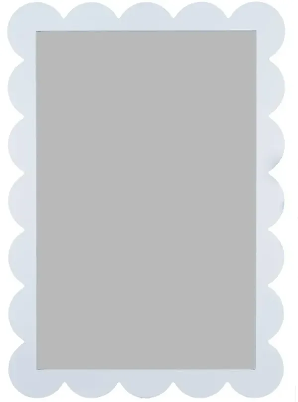 Cherie Scallop Wall Mirror, Bluebonnet