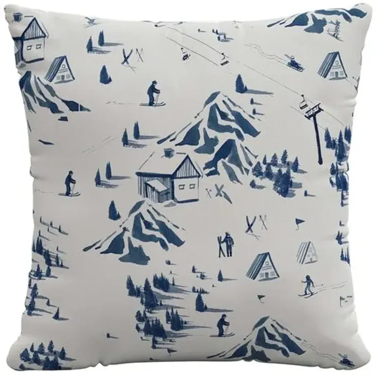 The Ski Toile Pillow