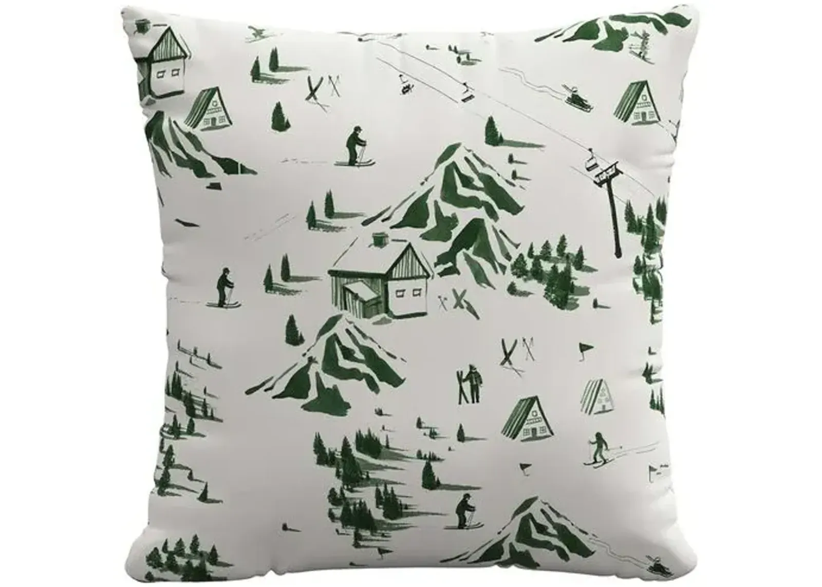 The Ski Toile Pillow