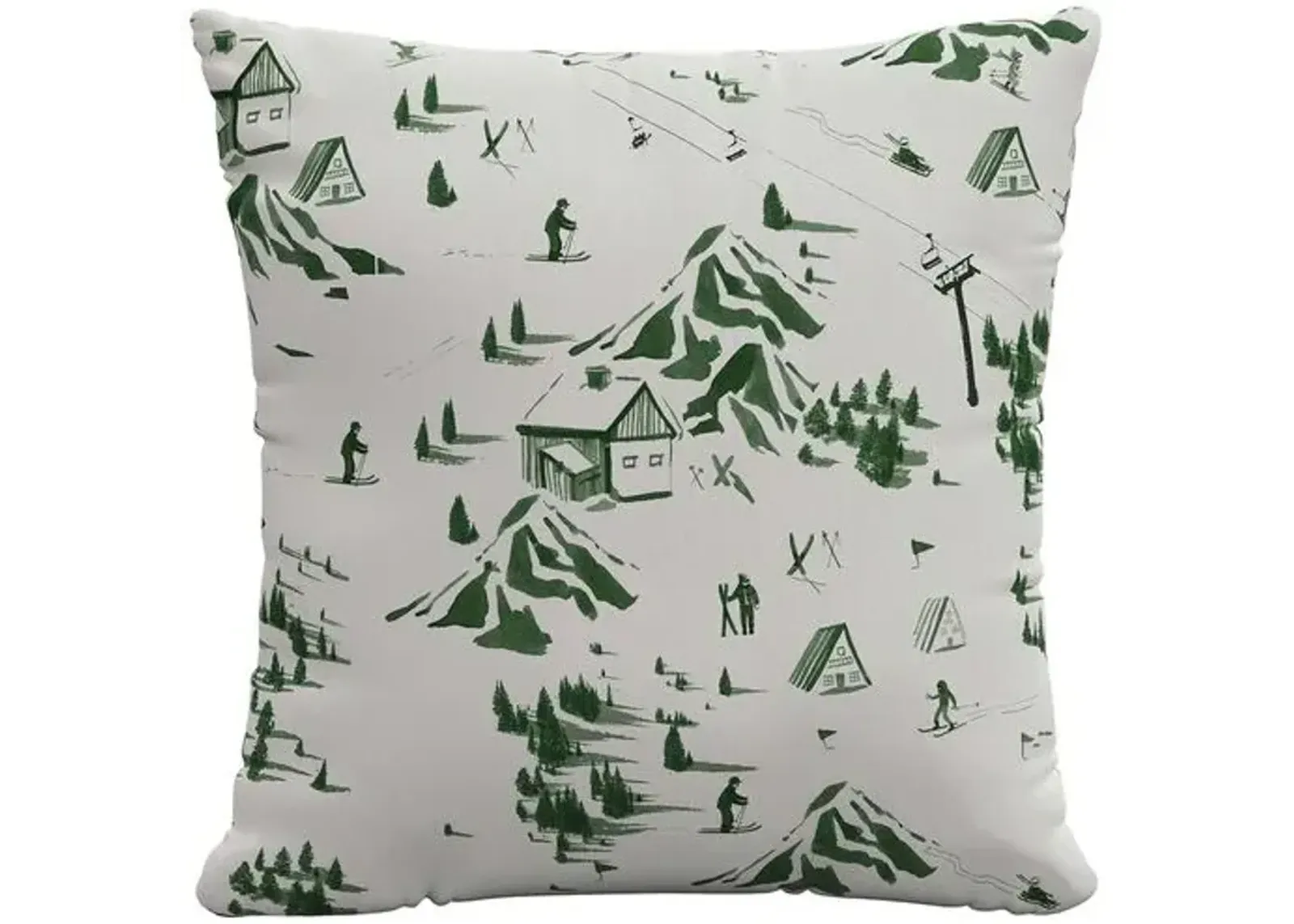 The Ski Toile Pillow