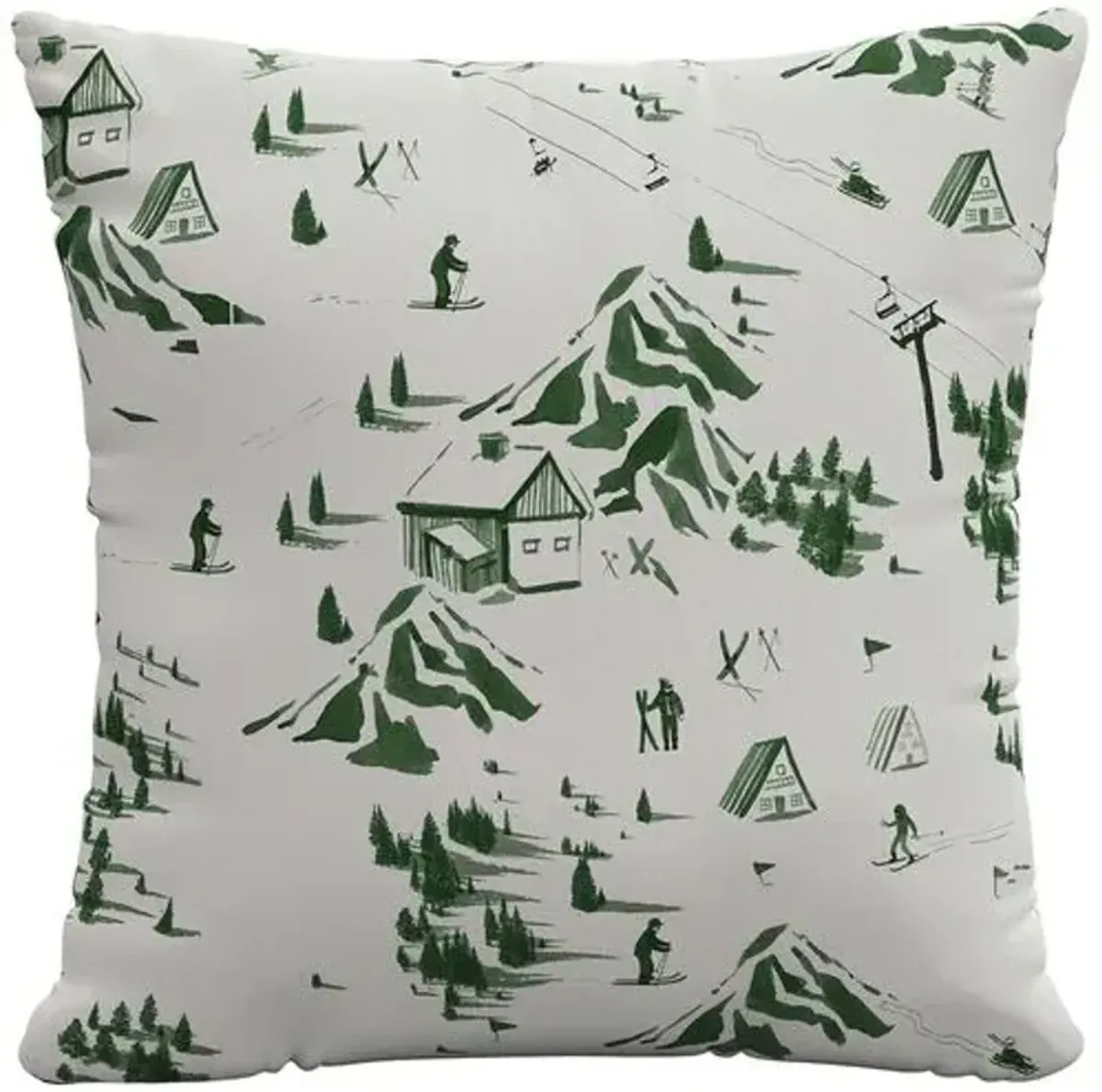 The Ski Toile Pillow