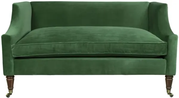 Gage Swoop-Arm Settee, Performance Velvet