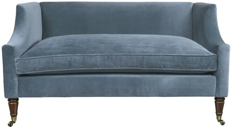 Gage Swoop-Arm 54" Settee, Performance Velvet