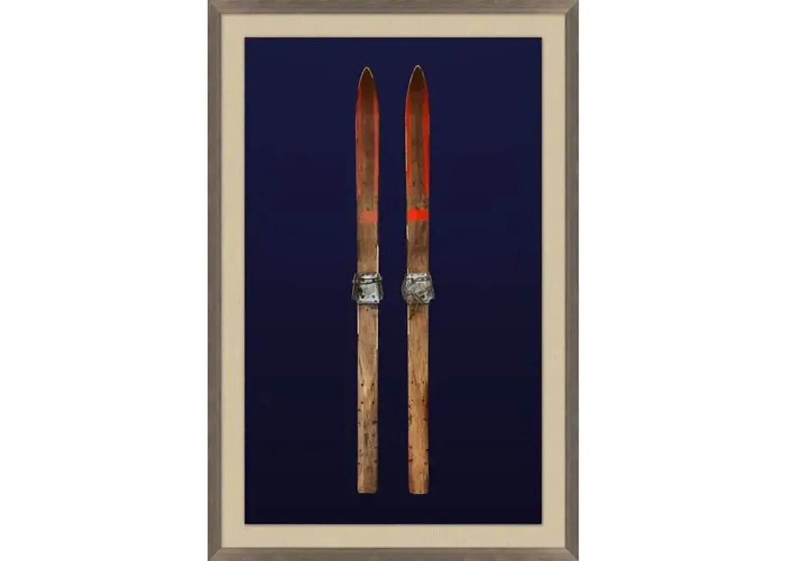 Nathan Turner - Antique Wooden Skis - Blue