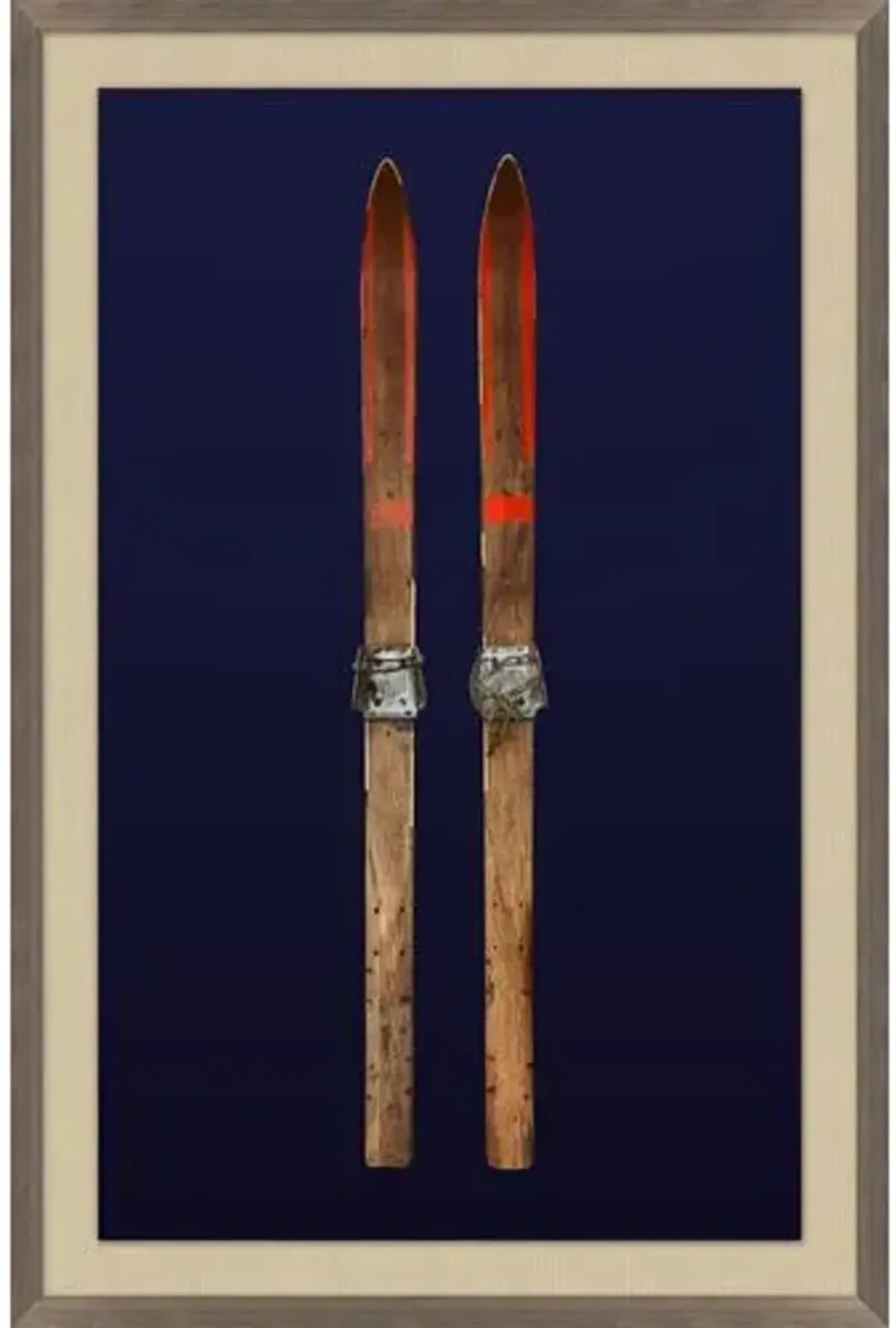 Nathan Turner - Antique Wooden Skis - Blue