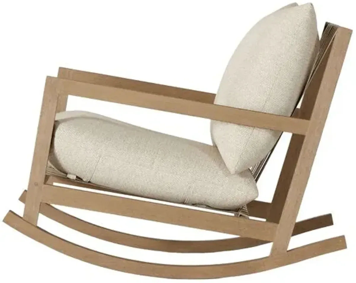 Glenn Outdoor Rocking Chair - Washed Brown/Sand