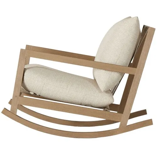 Glenn Outdoor Rocking Chair - Washed Brown/Sand