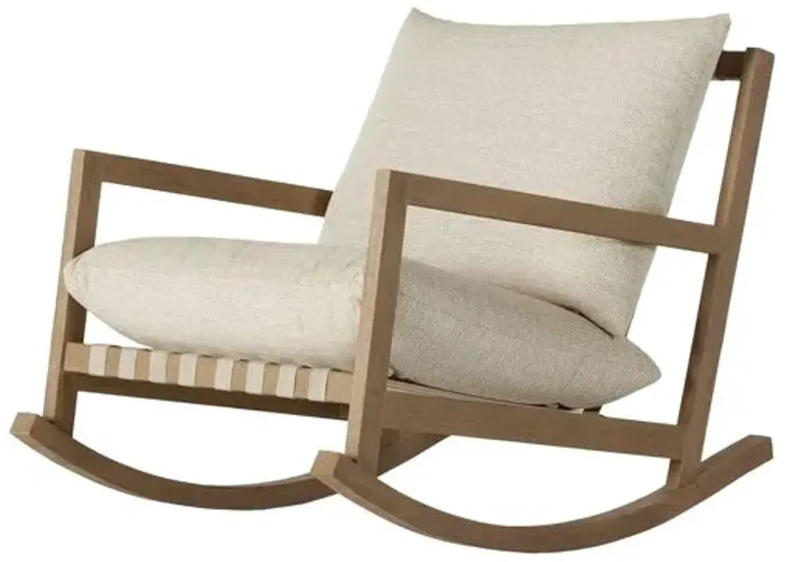 Glenn Outdoor Rocking Chair - Washed Brown/Sand