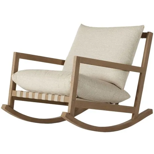 Glenn Outdoor Rocking Chair - Washed Brown/Sand