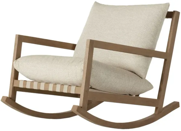 Glenn Outdoor Rocking Chair, Washed Brown/Sand