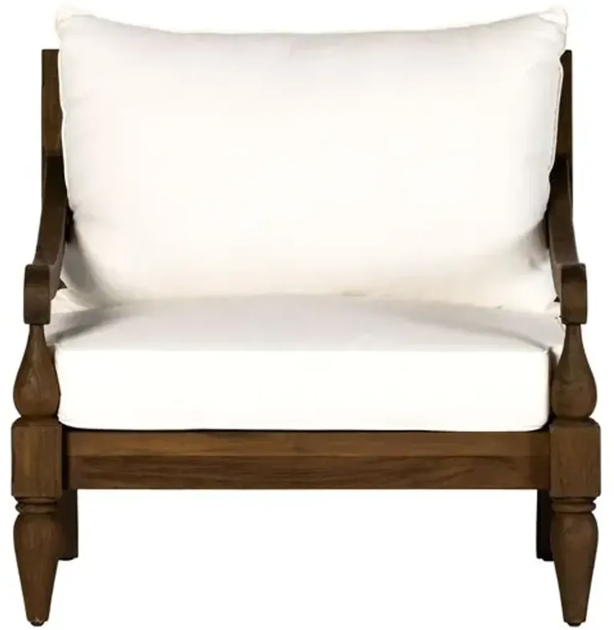 Sadie Outdoor Teak Chair - Heritage Brown/Ivory