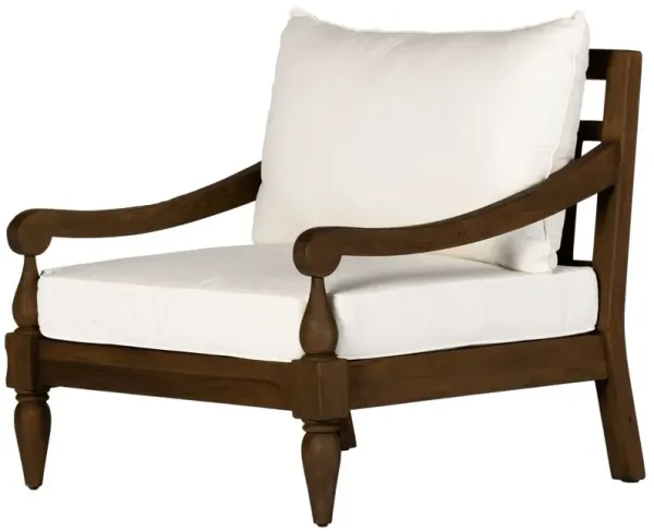 Sadie Outdoor Teak Chair, Heritage Brown/Ivory