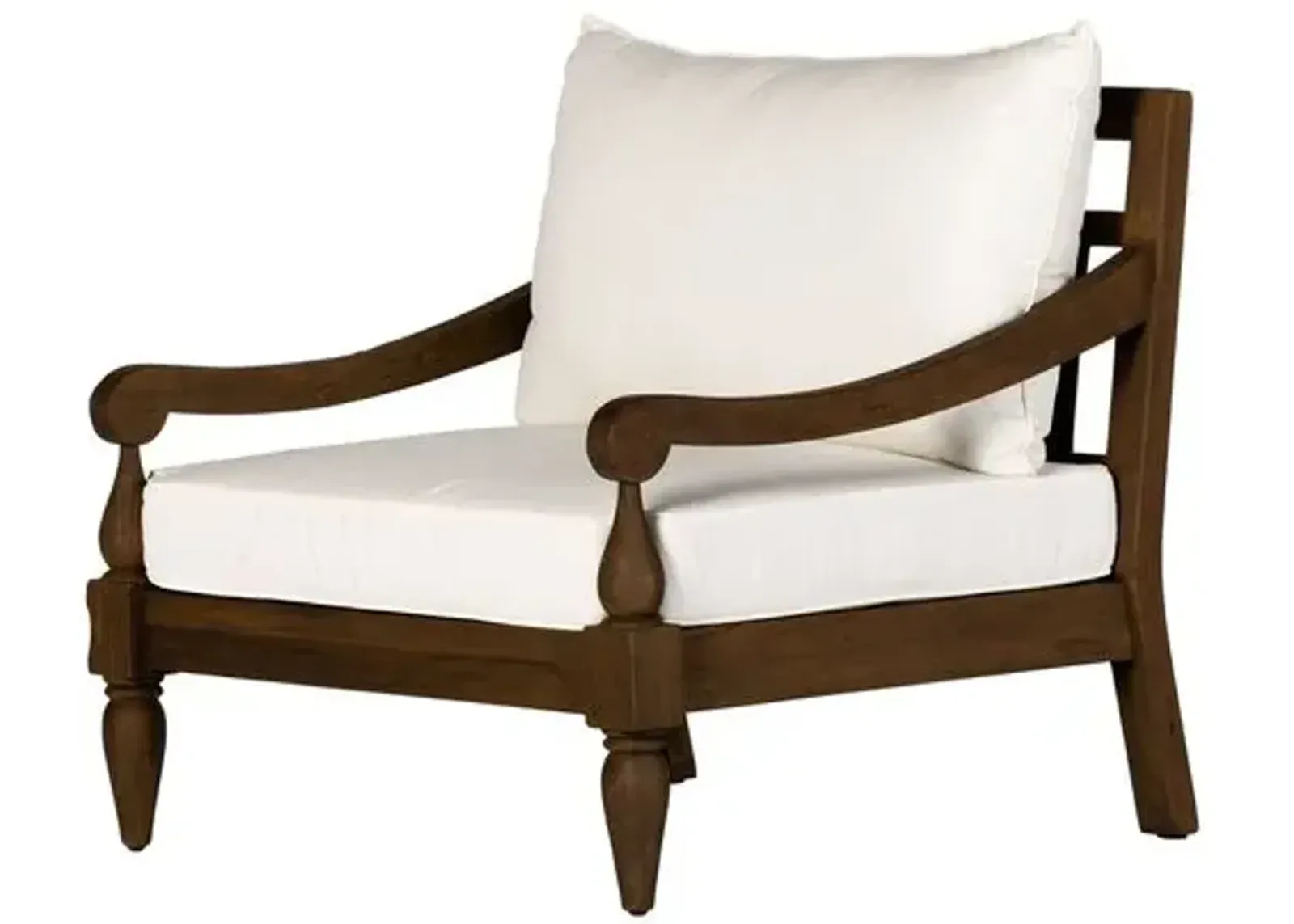 Sadie Outdoor Teak Chair - Heritage Brown/Ivory