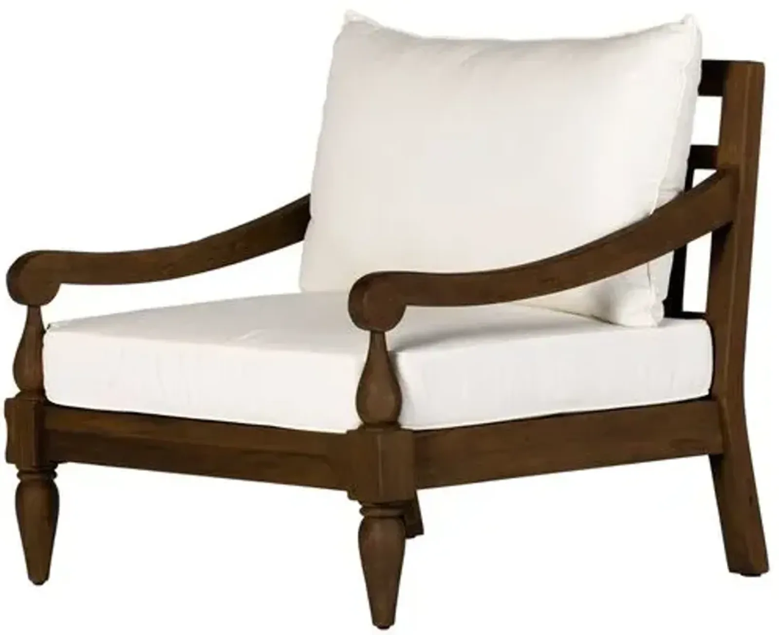 Sadie Outdoor Teak Chair - Heritage Brown/Ivory