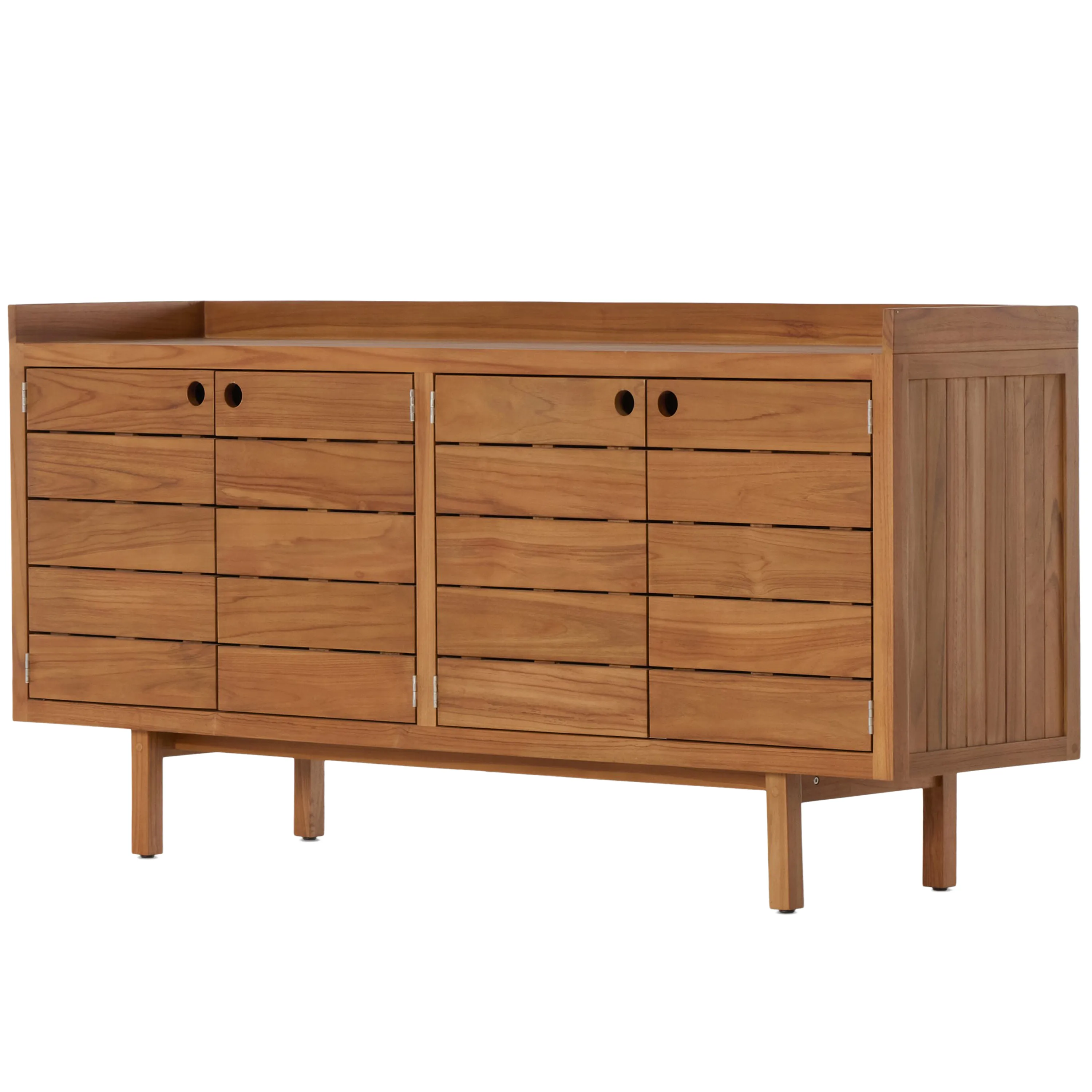 Nina Outdoor Sideboard - Natural Teak - Brown