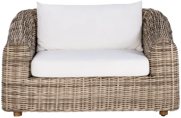 Makara Outdoor Chair, Chunky Woven Sand/Ivory