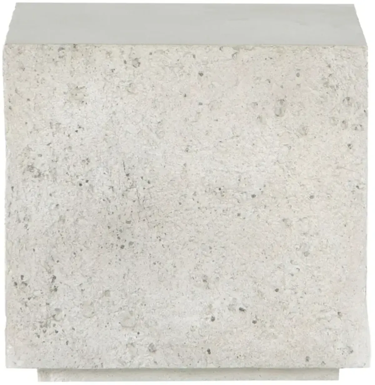 Celeste Outdoor Square End Table, Matte White Concrete